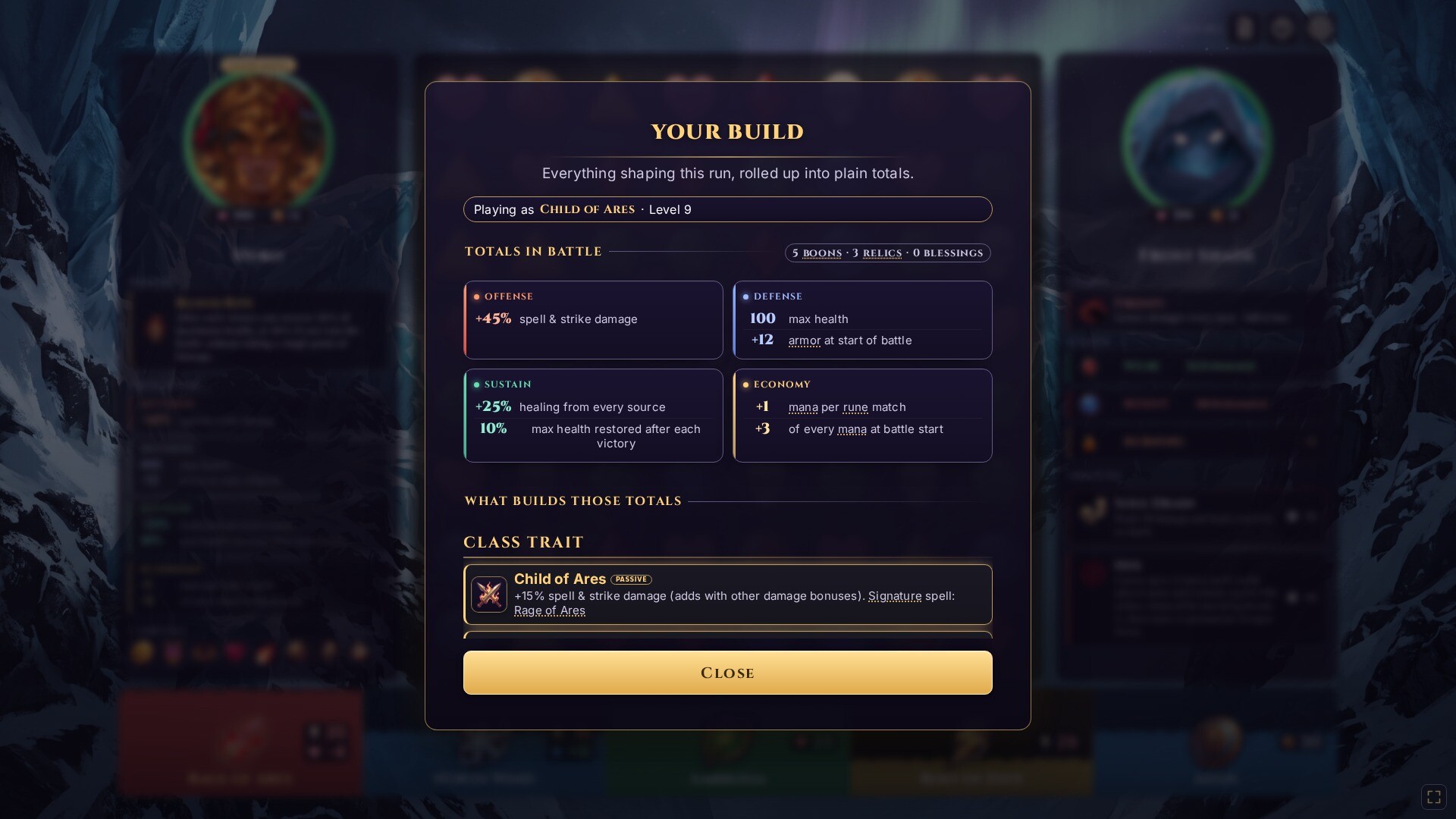 Rune matching gameplay in Gods of the Grid
