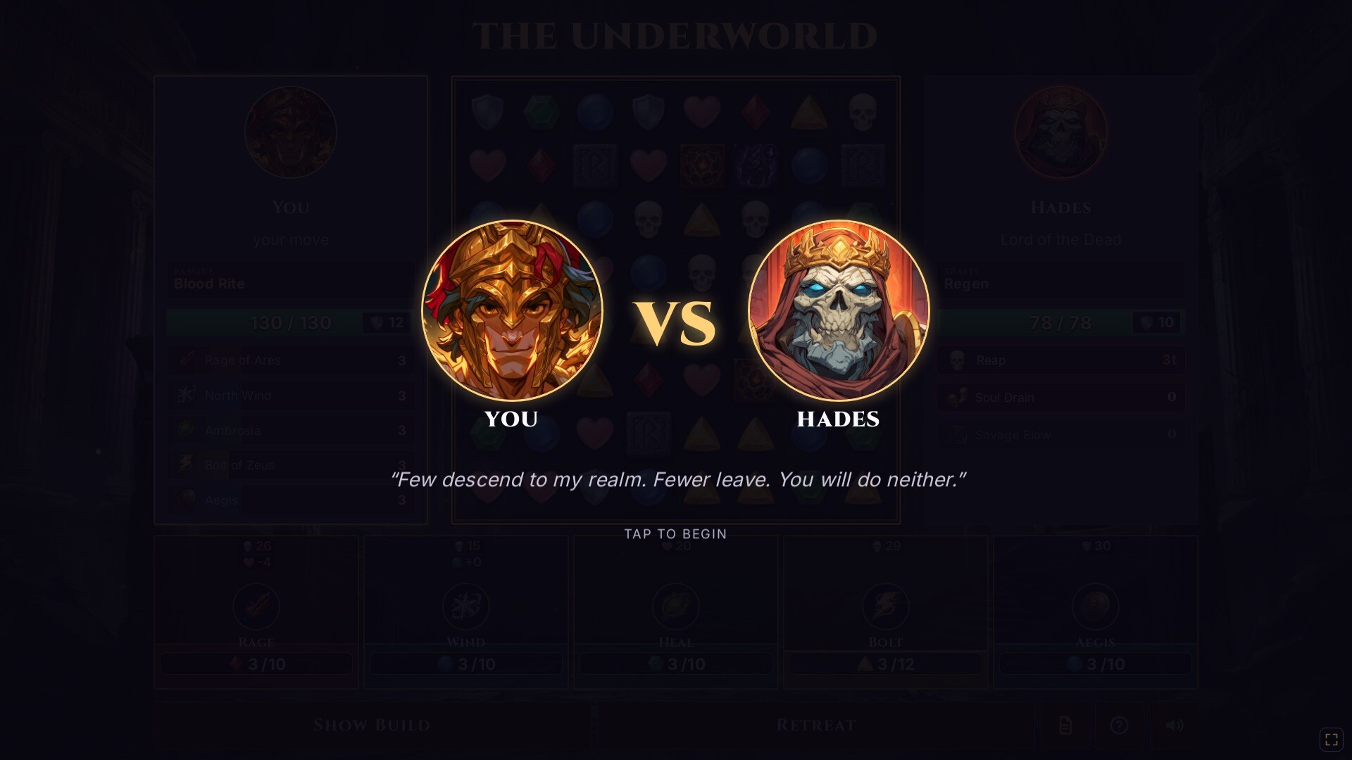 Relic and boon rewards in Gods of the Grid
